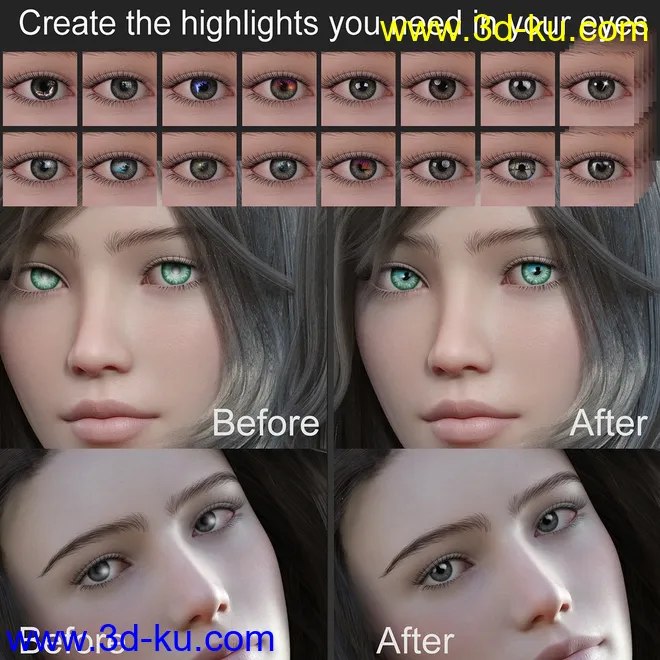 Set for Genesis 8 eye reflections模型的图片1