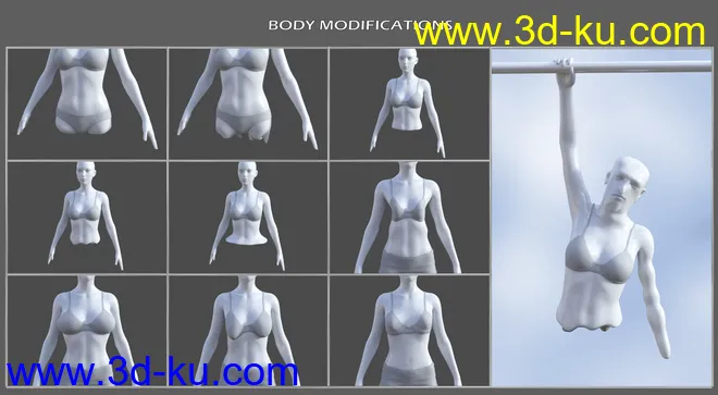 Shapeless Morphs for Genesis 8 Female模型的图片7