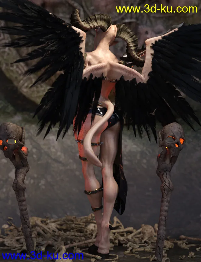 Shariana Demon for Genesis 8 Female模型的图片3