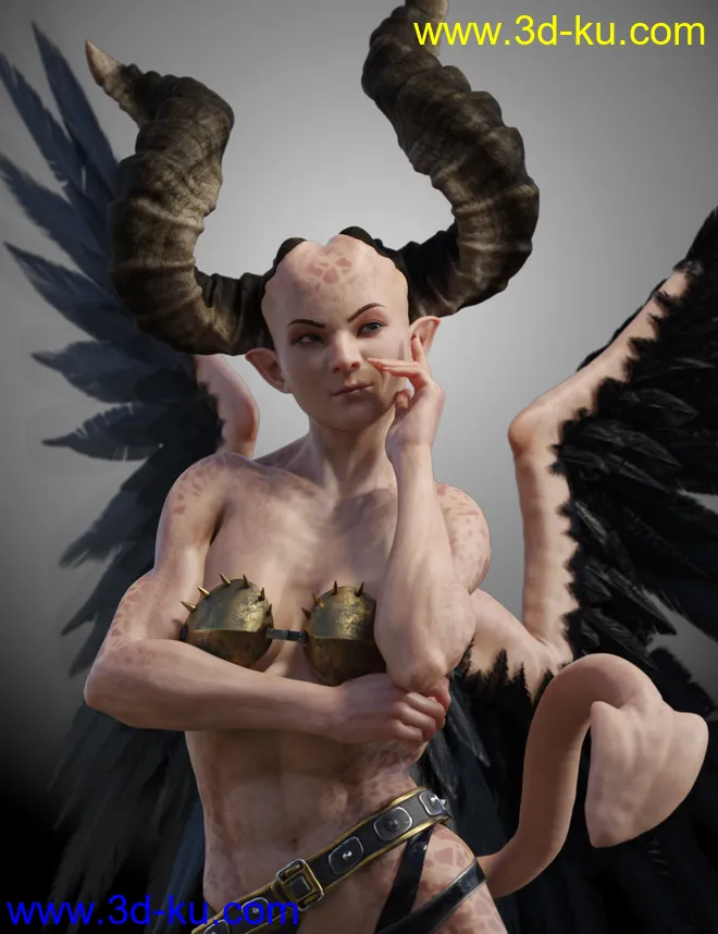 Shariana Demon for Genesis 8 Female模型的图片4