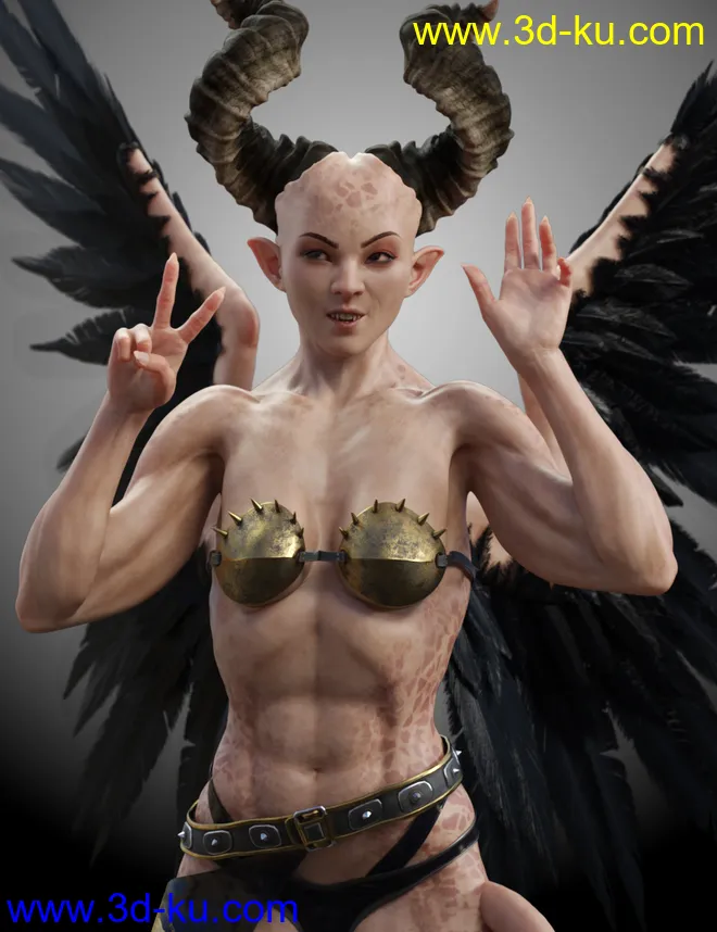Shariana Demon for Genesis 8 Female模型的图片6