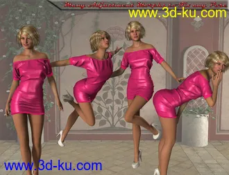 3D打印模型Short Sleeve Mini Dress for Genesis 2 Female(s)的图片