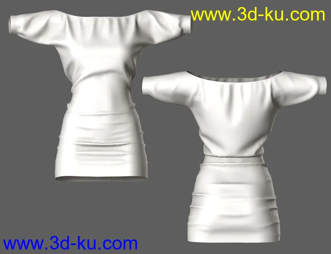 Short Sleeve Mini Dress for Genesis 2 Female(s)模型的图片9