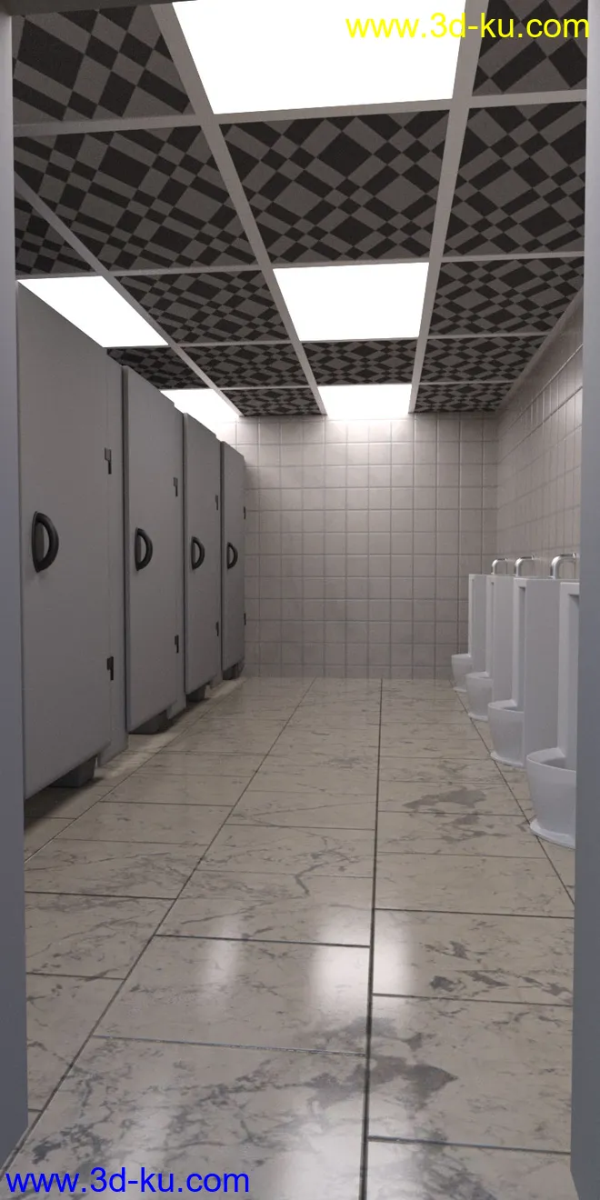 Simple Public Toilet And Pose模型的图片1
