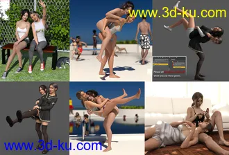 3D打印模型Sister Poses for Genesis 3 and 8 Female的图片