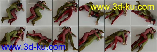 Sleeping Pose Pairs for Genesis 8模型的图片2