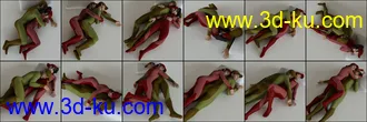 3D打印模型Sleeping Pose Pairs for Genesis 8的图片