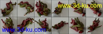 3D打印模型Sleeping Pose Pairs for Genesis 8的图片