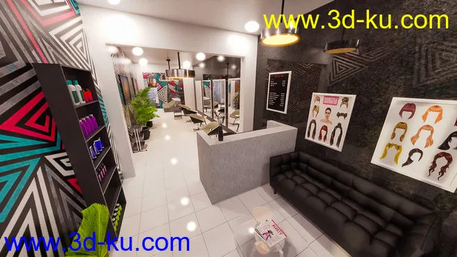 Small Type Salon模型的图片3