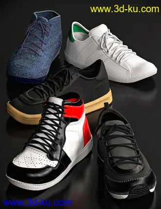 3D打印模型Sneaker Selection for Genesis 8 Male and Michael 8.1的图片