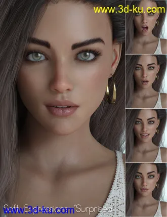 3D打印模型Soft Expressions Collection 2 for Genesis 8 Females的图片