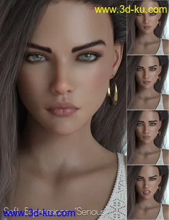 3D打印模型Soft Expressions Collection 2 for Genesis 8 Females的图片