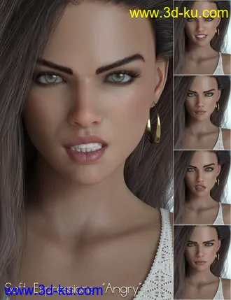 3D打印模型Soft Expressions Collection 2 for Genesis 8 Females的图片