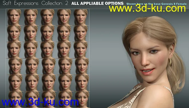Soft Expressions Collection 2 for Genesis 8 Females模型的图片8