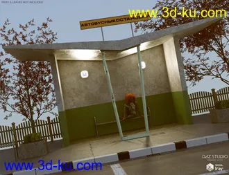 3D打印模型Soviet Bus Stop的图片