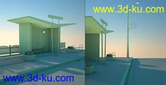 3D打印模型Soviet Bus Stop的图片