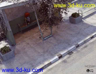 3D打印模型Soviet Bus Stop Forlorn的图片