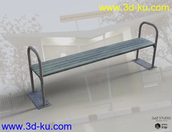 Soviet Bus Stop Forlorn模型的图片6