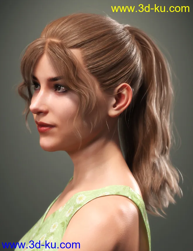 SP Hair 014 for Genesis 3 and 8 Female模型的图片1