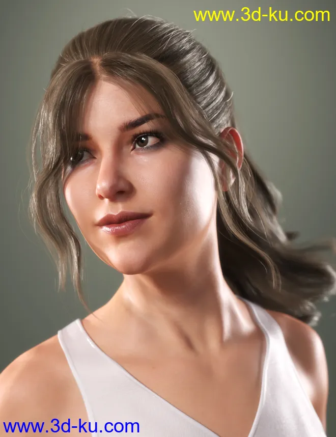 SP Hair 014 for Genesis 3 and 8 Female模型的图片3