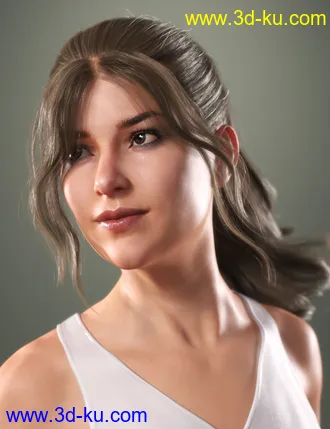 3D打印模型SP Hair 014 for Genesis 3 and 8 Female的图片