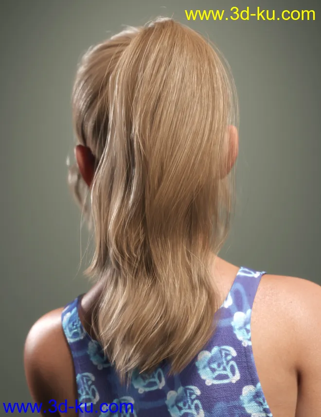 SP Hair 014 for Genesis 3 and 8 Female模型的图片5