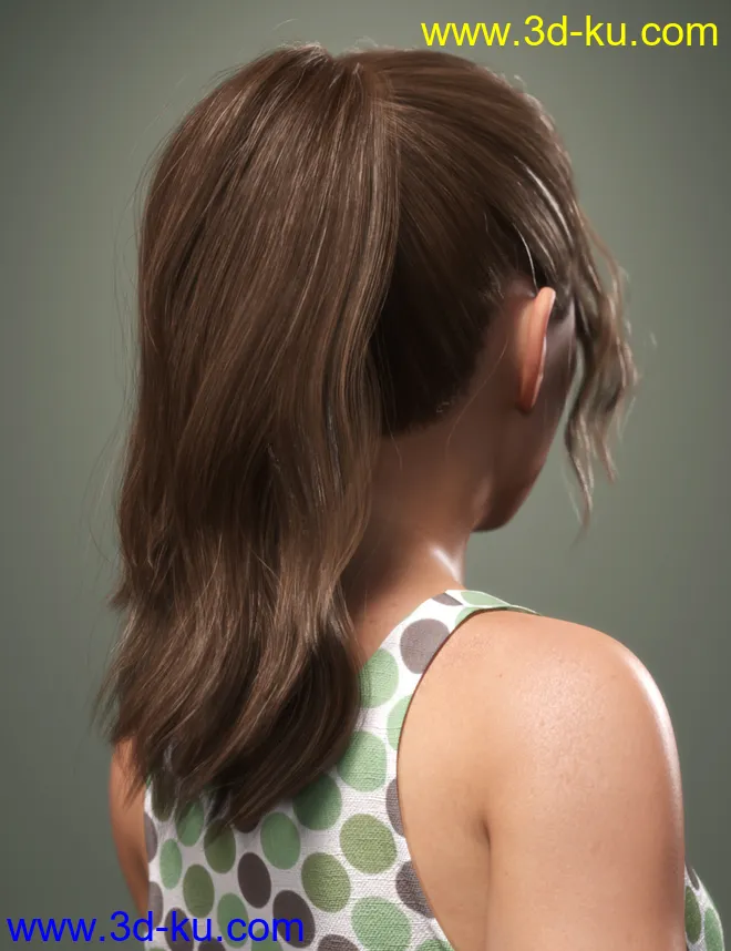 SP Hair 014 for Genesis 3 and 8 Female模型的图片6