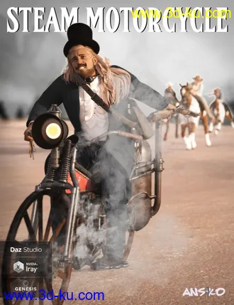 3D打印模型Steam Motorcycle的图片