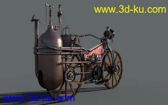 3D打印模型Steam Motorcycle的图片