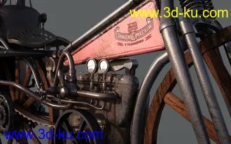 3D打印模型Steam Motorcycle的图片