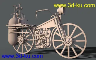 3D打印模型Steam Motorcycle的图片