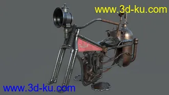 3D打印模型Steam Motorcycle的图片