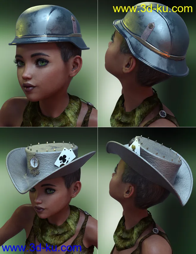 Steam Punk Hats for Genesis 8模型的图片6