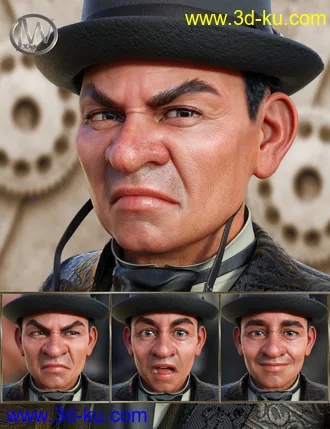 3D打印模型Steampunk - Expressions for Genesis 8 Male and Drutherson 8的图片