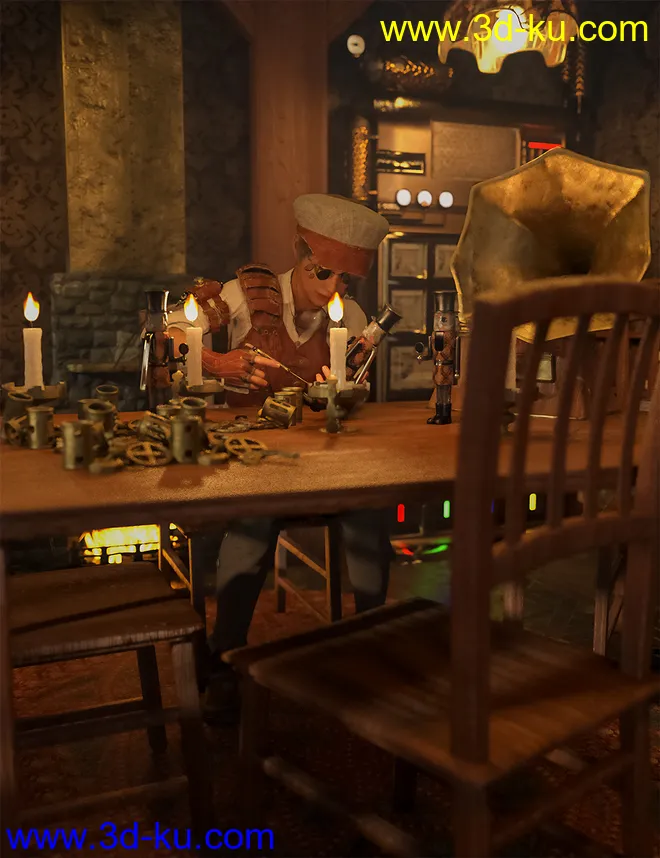 Steampunk Artificer for Genesis 8 Females模型的图片2