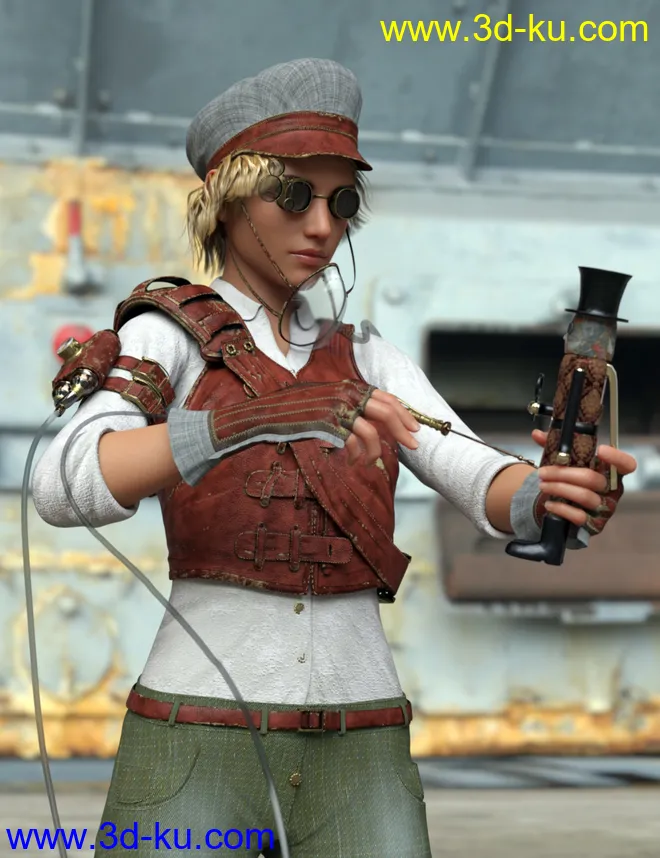Steampunk Artificer for Genesis 8 Females模型的图片5