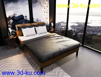 3D打印模型Stylish Bedroom的图片