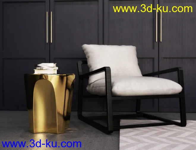 Stylish Bedroom模型的图片3