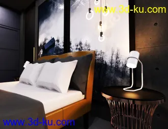 3D打印模型Stylish Bedroom的图片