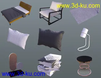 3D打印模型Stylish Bedroom的图片