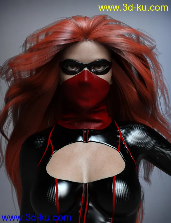 Super Hero Masks for Genesis 8 Females模型的图片1