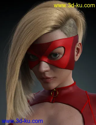 3D打印模型Super Hero Masks for Genesis 8 Females的图片