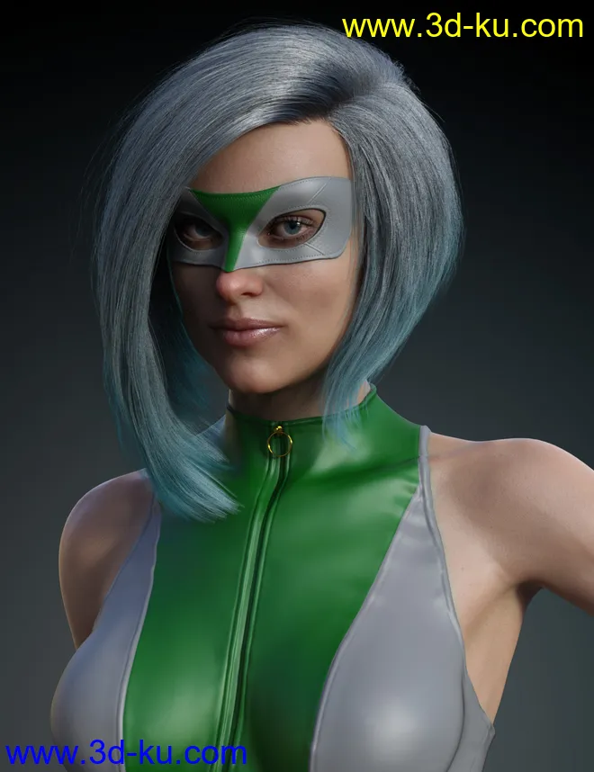 Super Hero Masks for Genesis 8 Females模型的图片3