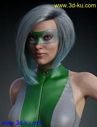 3D打印模型Super Hero Masks for Genesis 8 Females的图片