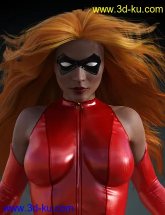 3D打印模型Super Hero Masks for Genesis 8 Females的图片