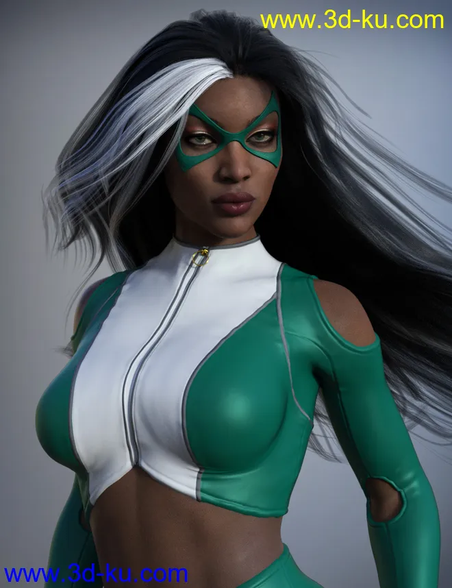 Super Hero Masks for Genesis 8 Females模型的图片6