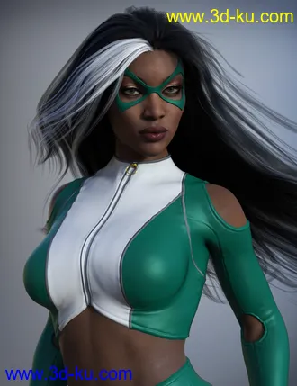 3D打印模型Super Hero Masks for Genesis 8 Females的图片