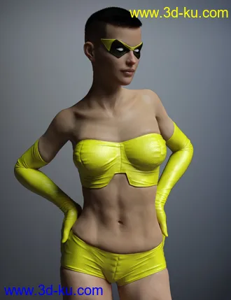 3D打印模型Super Hero Masks for Genesis 8 Females的图片