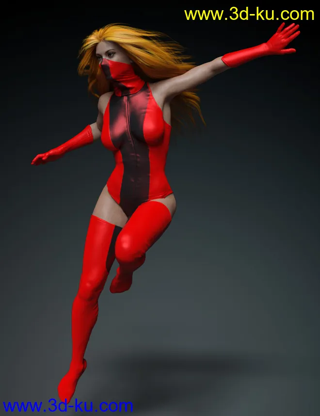 Super Hero Masks for Genesis 8 Females模型的图片11