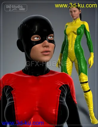 3D打印模型Super Hero Suit for Genesis 2 Female(s) and Victoria 6的图片